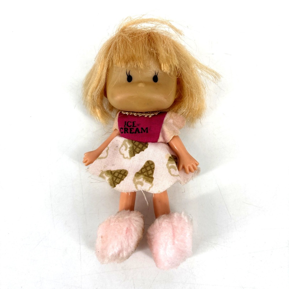Blue Box Ice Cream Doll In Dress Vintage 1981 Strawberry Shortcake Clone